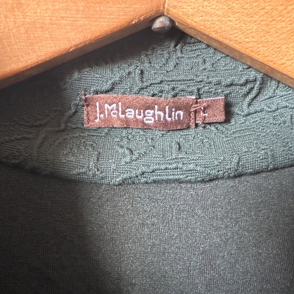 J McLaughlin Bedford green textured sporty quarter zip - Picture 4 of 5